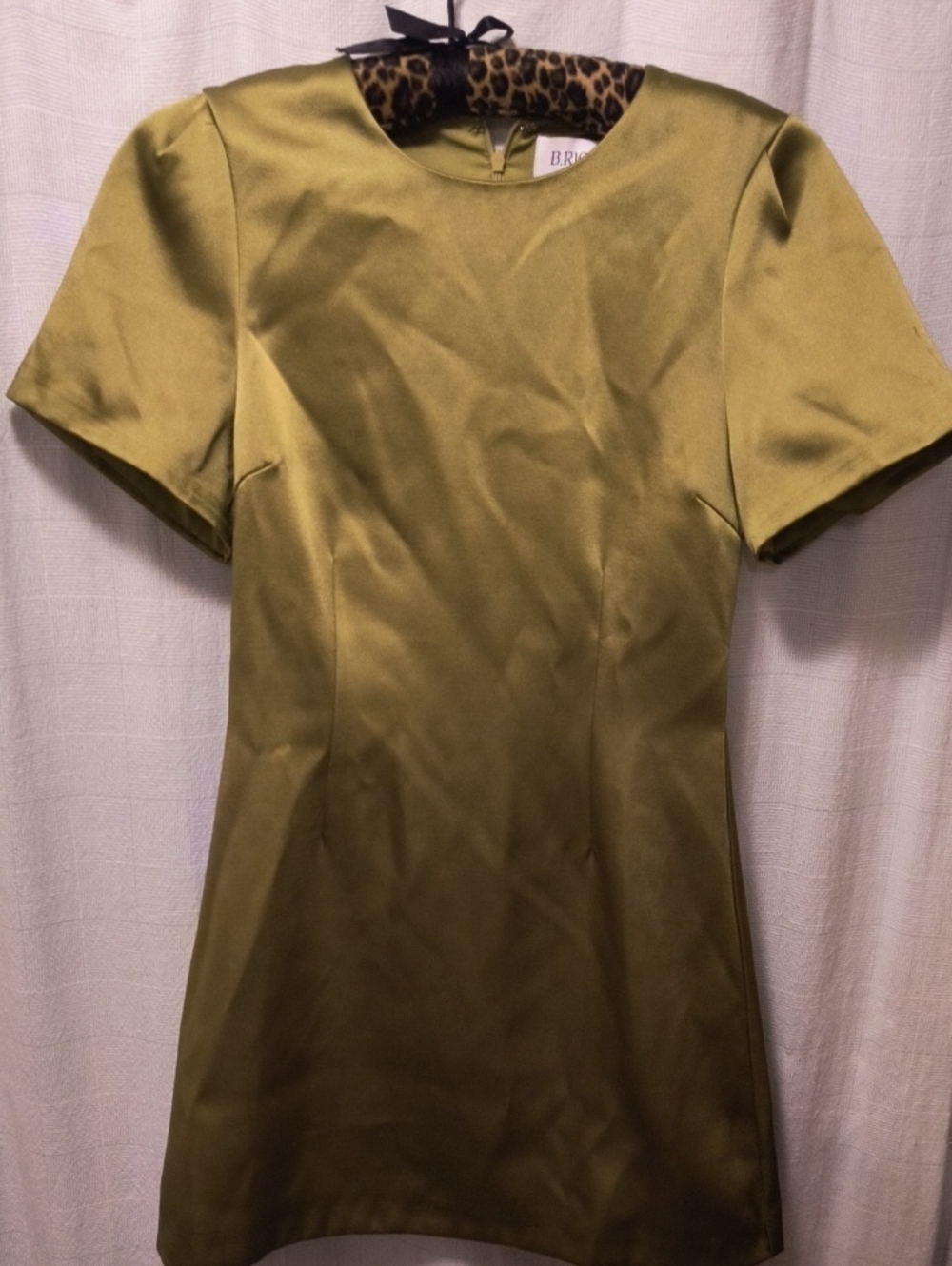 B.Right Olive Colored Mini Dress